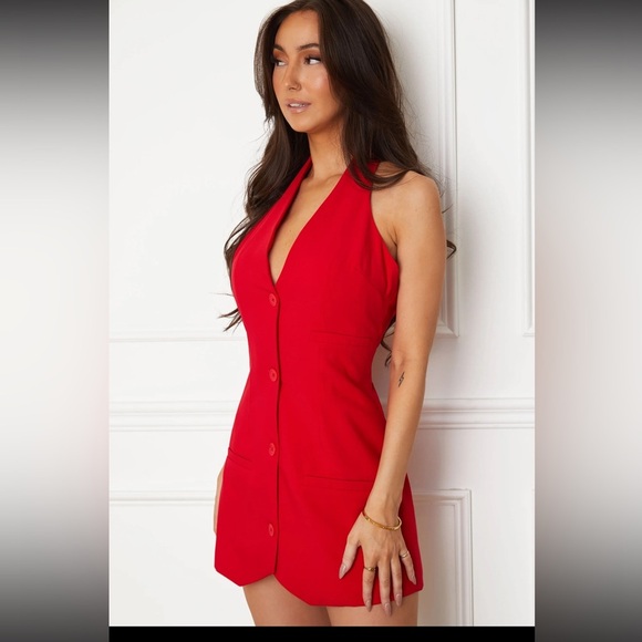 NWT Priceless Red Vest Halter Backless Dress - Picture 5 of 7